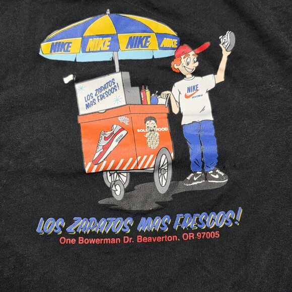 Nike Men's Shirt XL Black Sole Food Graphic Print - Picture 2 of 7